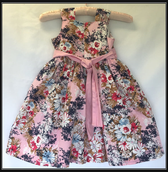 Girls Size 4T Vintage Flowery Jayne Copeland Lovey Springtime DRESS