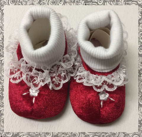 Baby GIRLS SWEET BOOTIES Crib Shoes  - Size 2 - VINTAGE NEW