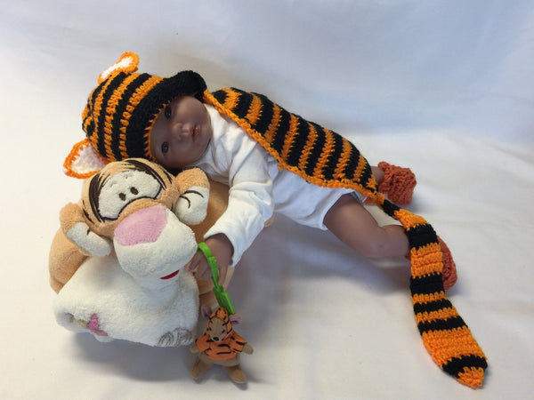 NEW BABY TIGER 3 Piece KNIT OUTFIT - Adorable CAMERA FUN Time!