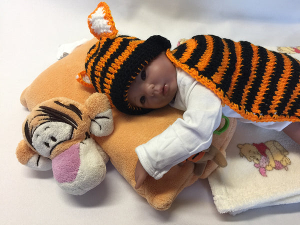 NEW BABY TIGER 3 Piece KNIT OUTFIT - Adorable CAMERA FUN Time!