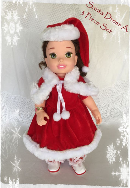 Baby Girls MICRO PREEMIE ~12-14” SANTA 3 Piece Dress Set *Adorable* GRAB ME NOW!!!