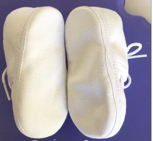 Boys and/or Girls Size 2 White Crib Shoes *NEW*