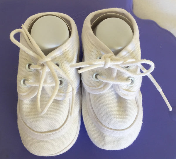 Boys and/or Girls Size 2 White Crib Shoes *NEW*