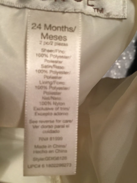 BABY GIRLS Size 2T CINDERLLA Pale Yellow Long Dress