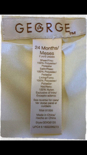 BABY GIRLS SIze 24 Months Vintage Yellow PARTY 🎉 DRESS *Summer Pastel*