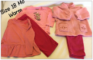 Baby Girls Size 18 Months 5 Piece Winter Warm Mix & Match*