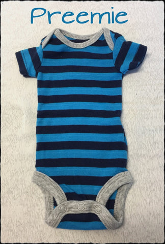 Baby Boys PREEMIE Striped Onesie SHIRT